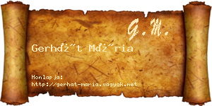 Gerhát Mária névjegykártya