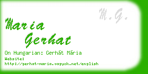 maria gerhat business card