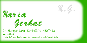 maria gerhat business card